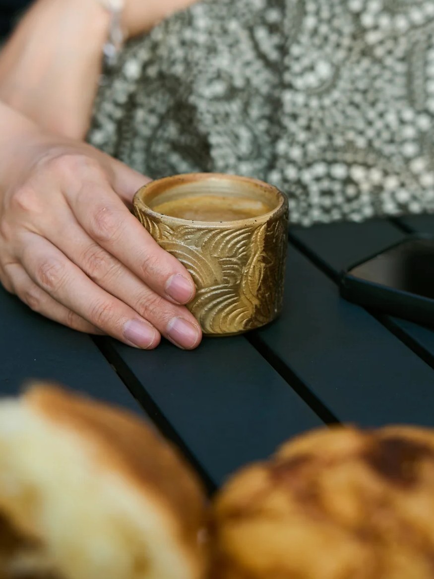 柴烧青瓷小杯